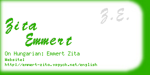 zita emmert business card